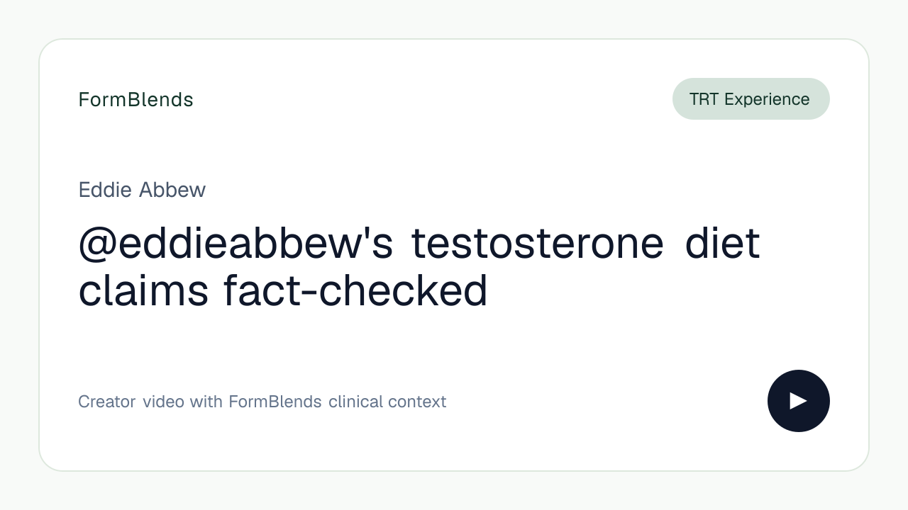 @eddieabbew's testosterone diet claims fact-checked