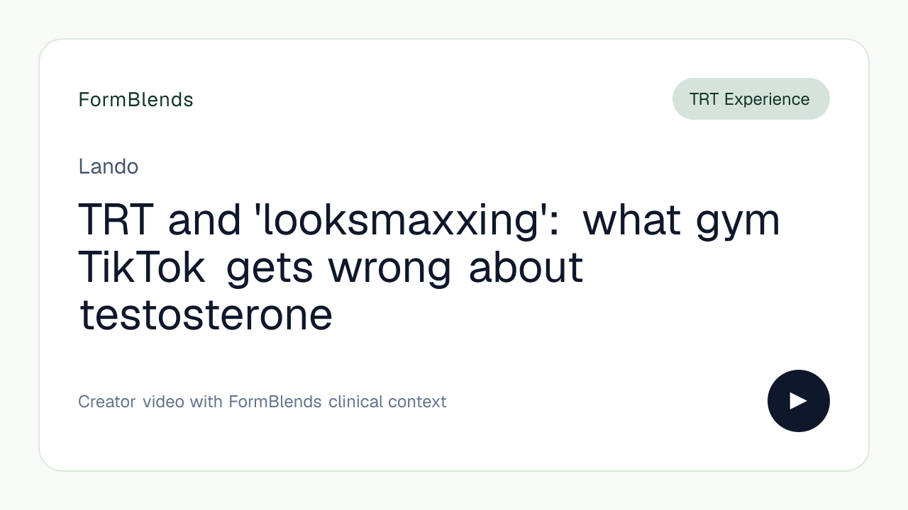 TRT and 'looksmaxxing': what gym TikTok gets wrong about testosterone