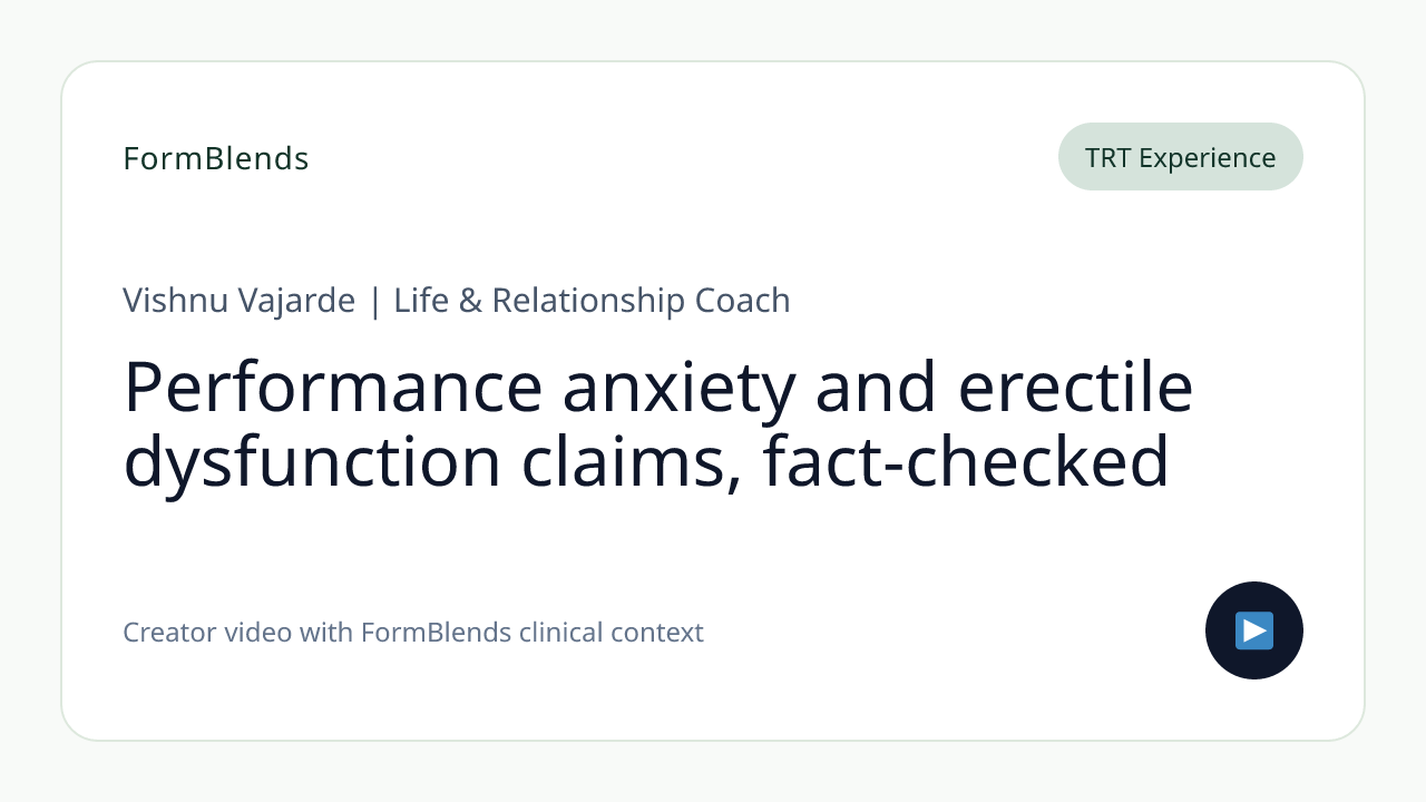 Performance anxiety and erectile dysfunction claims, fact-checked