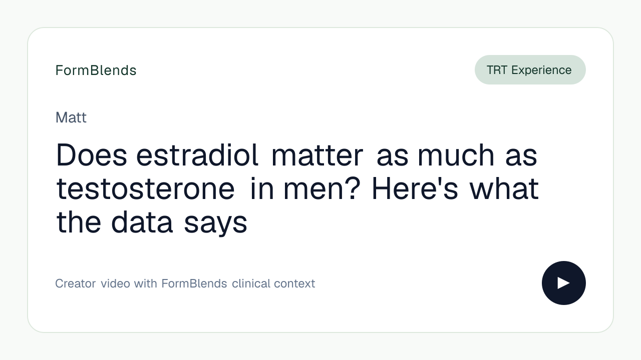 Does estradiol matter as much as testosterone in men? Here's what the data says