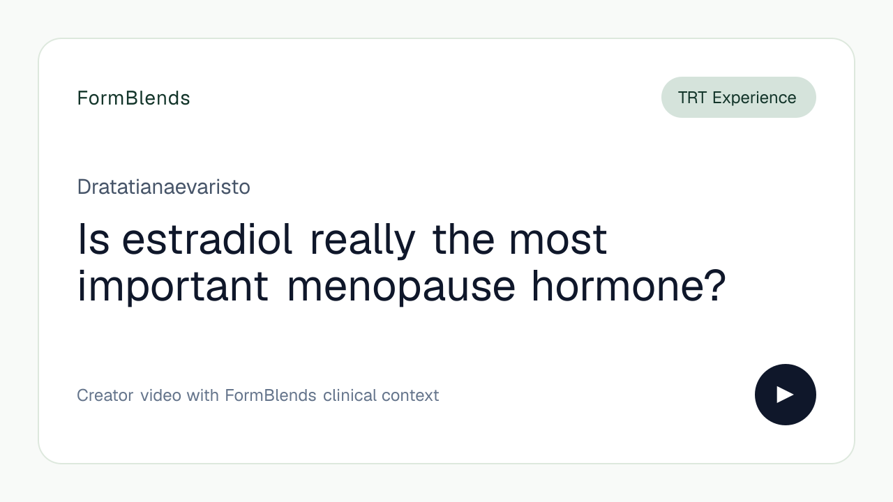 Is estradiol really the most important menopause hormone?