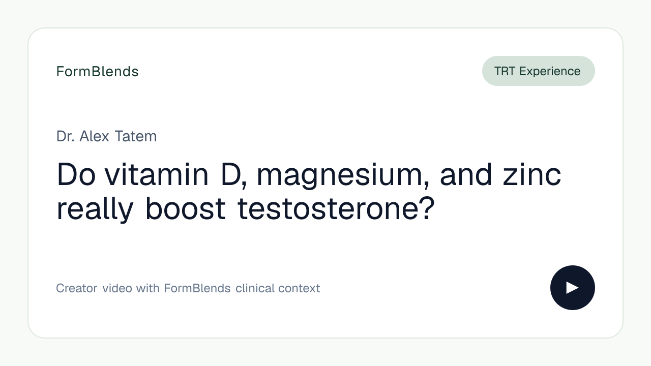 Do vitamin D, magnesium, and zinc really boost testosterone?