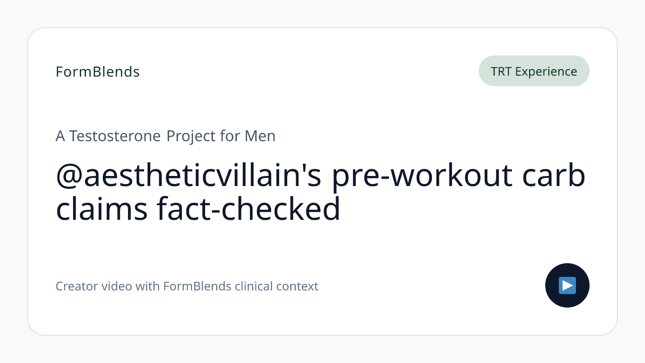 @aestheticvillain's pre-workout carb claims fact-checked
