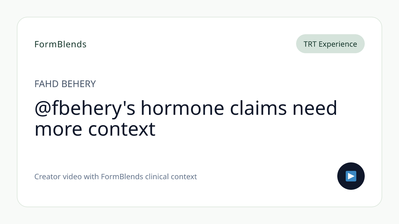 @fbehery's hormone claims need more context