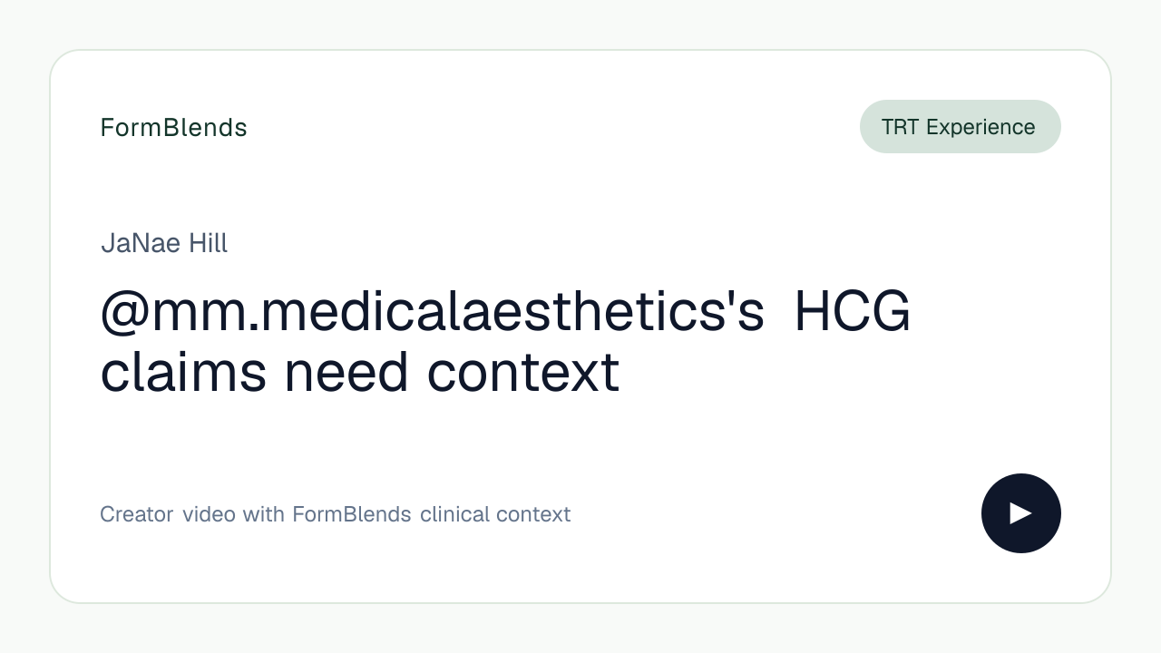 @mm.medicalaesthetics's HCG claims need context