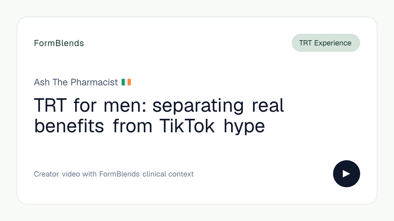 TRT for men: separating real benefits from TikTok hype