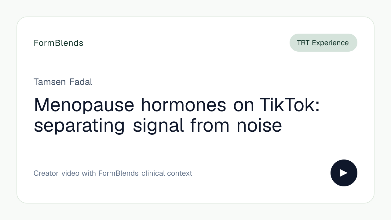 Menopause hormones on TikTok: separating signal from noise
