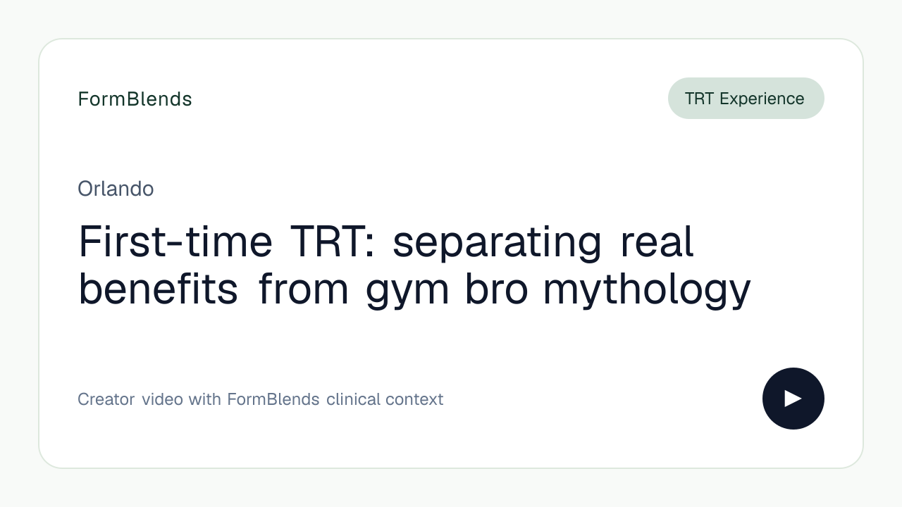 First-time TRT: separating real benefits from gym bro mythology