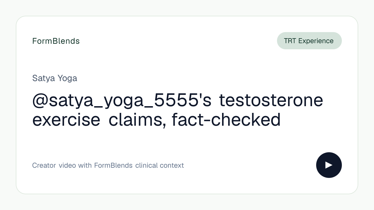 @satya_yoga_5555's testosterone exercise claims, fact-checked