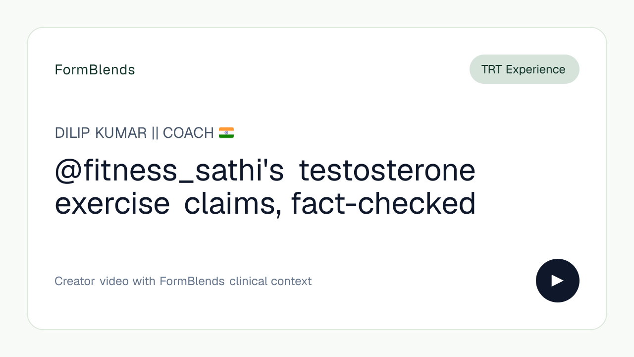 @fitness_sathi's testosterone exercise claims, fact-checked