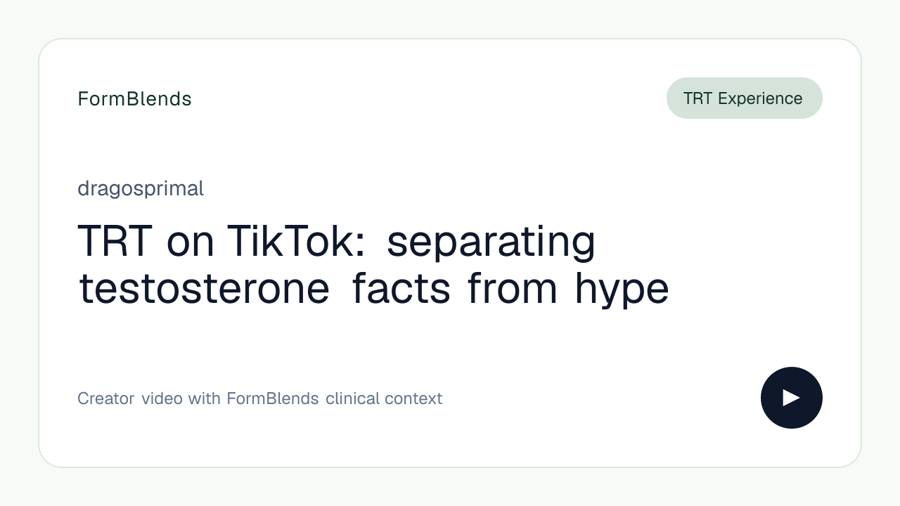 TRT on TikTok: separating testosterone facts from hype
