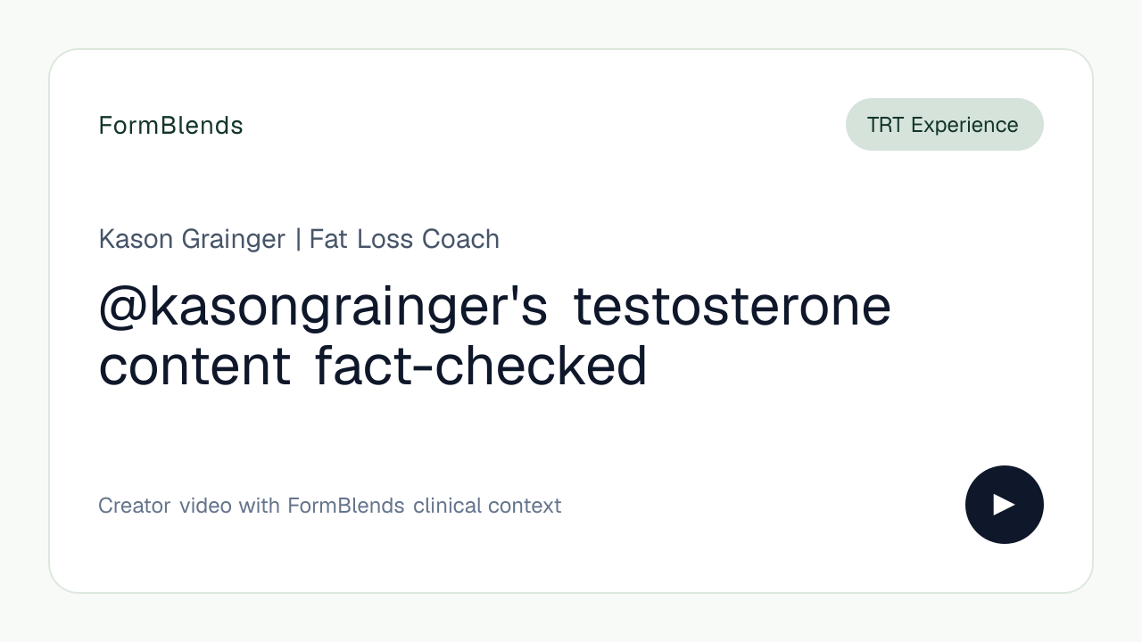 @kasongrainger's testosterone content fact-checked