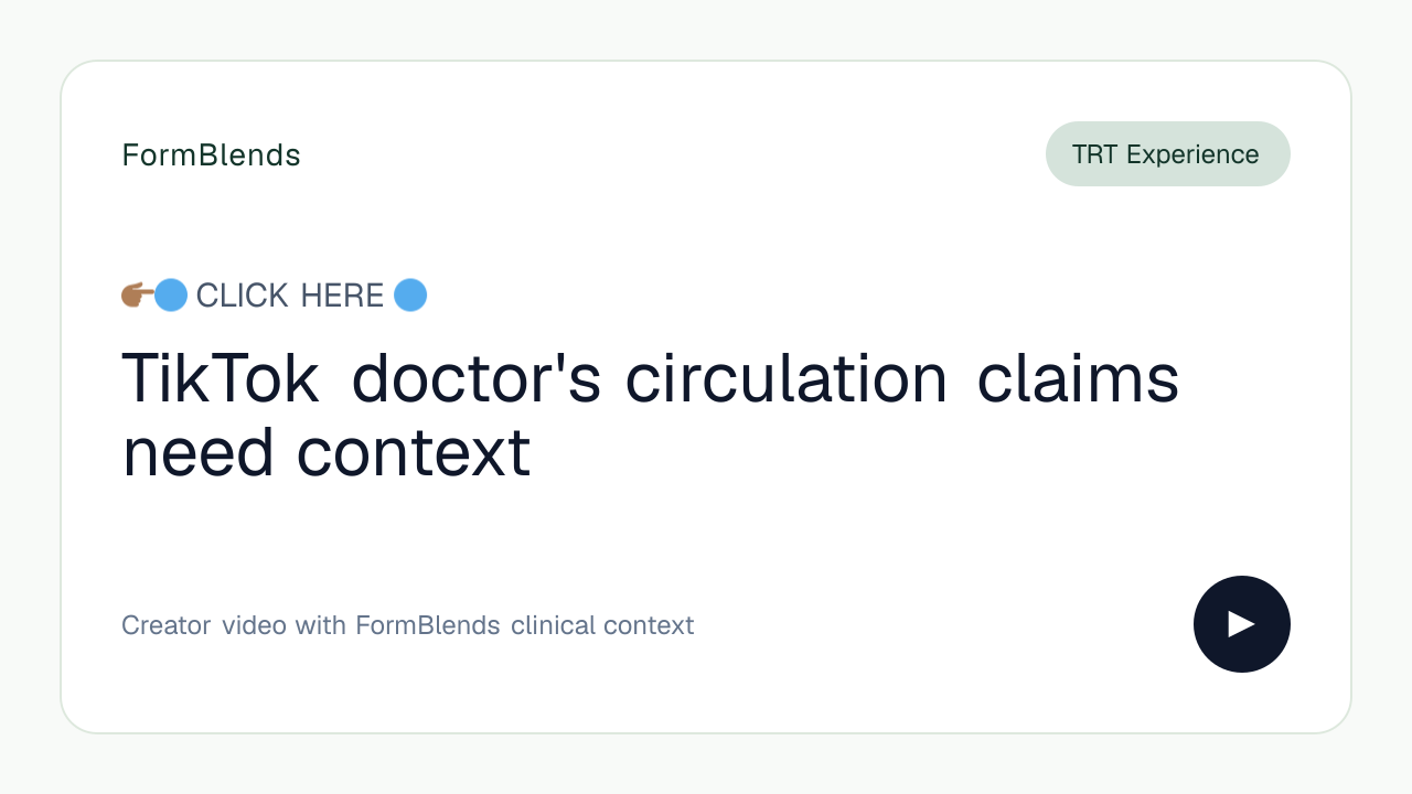 TikTok doctor's circulation claims need context