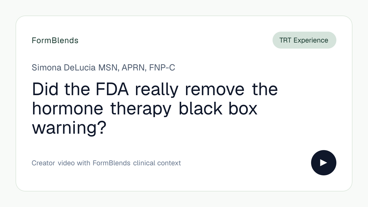 Did the FDA really remove the hormone therapy black box warning?