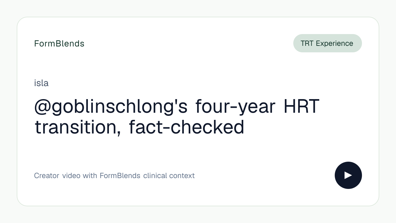 @goblinschlong's four-year HRT transition, fact-checked
