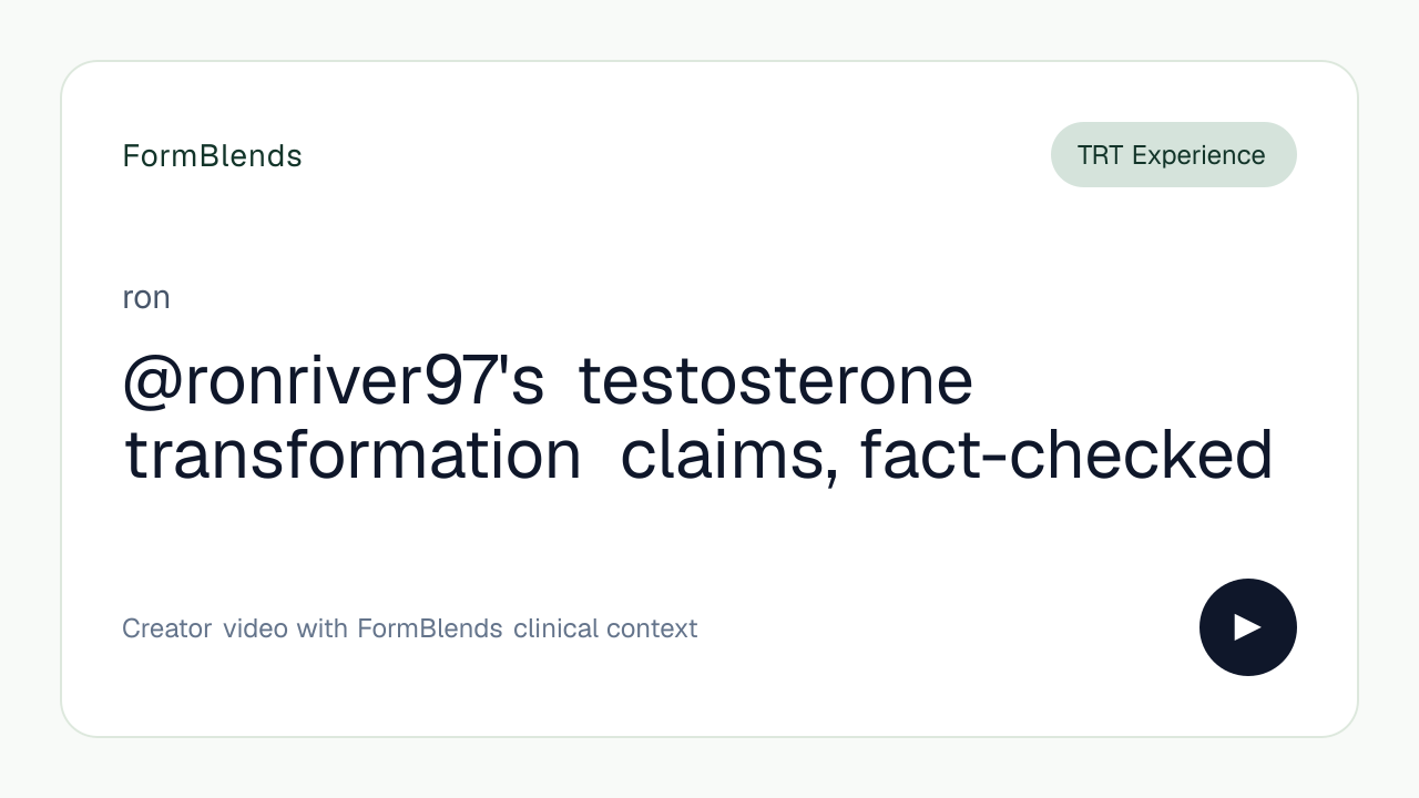 @ronriver97's testosterone transformation claims, fact-checked