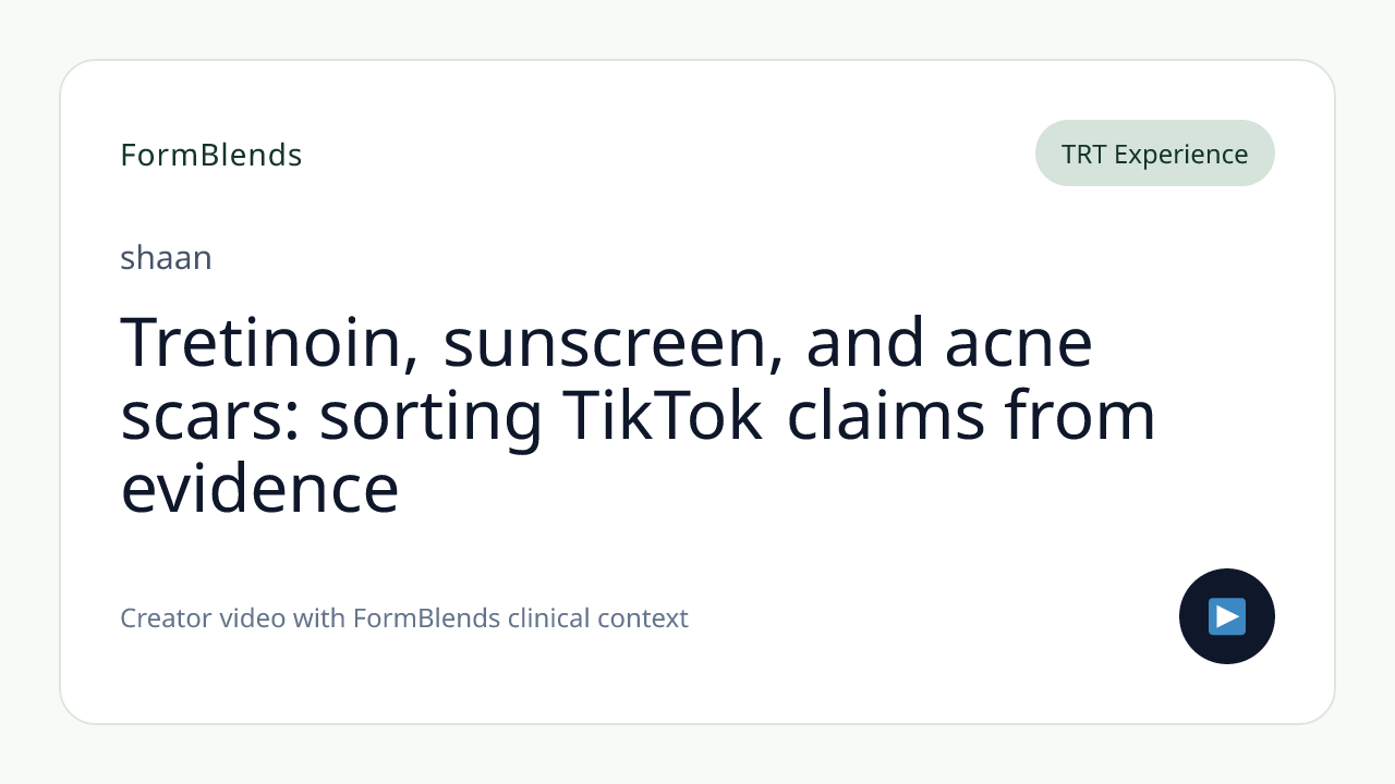Tretinoin, sunscreen, and acne scars: sorting TikTok claims from evidence
