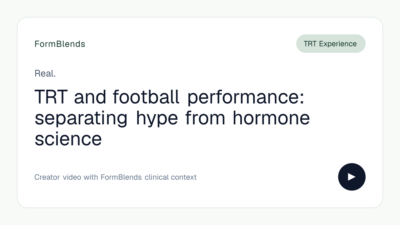 TRT and football performance: separating hype from hormone science