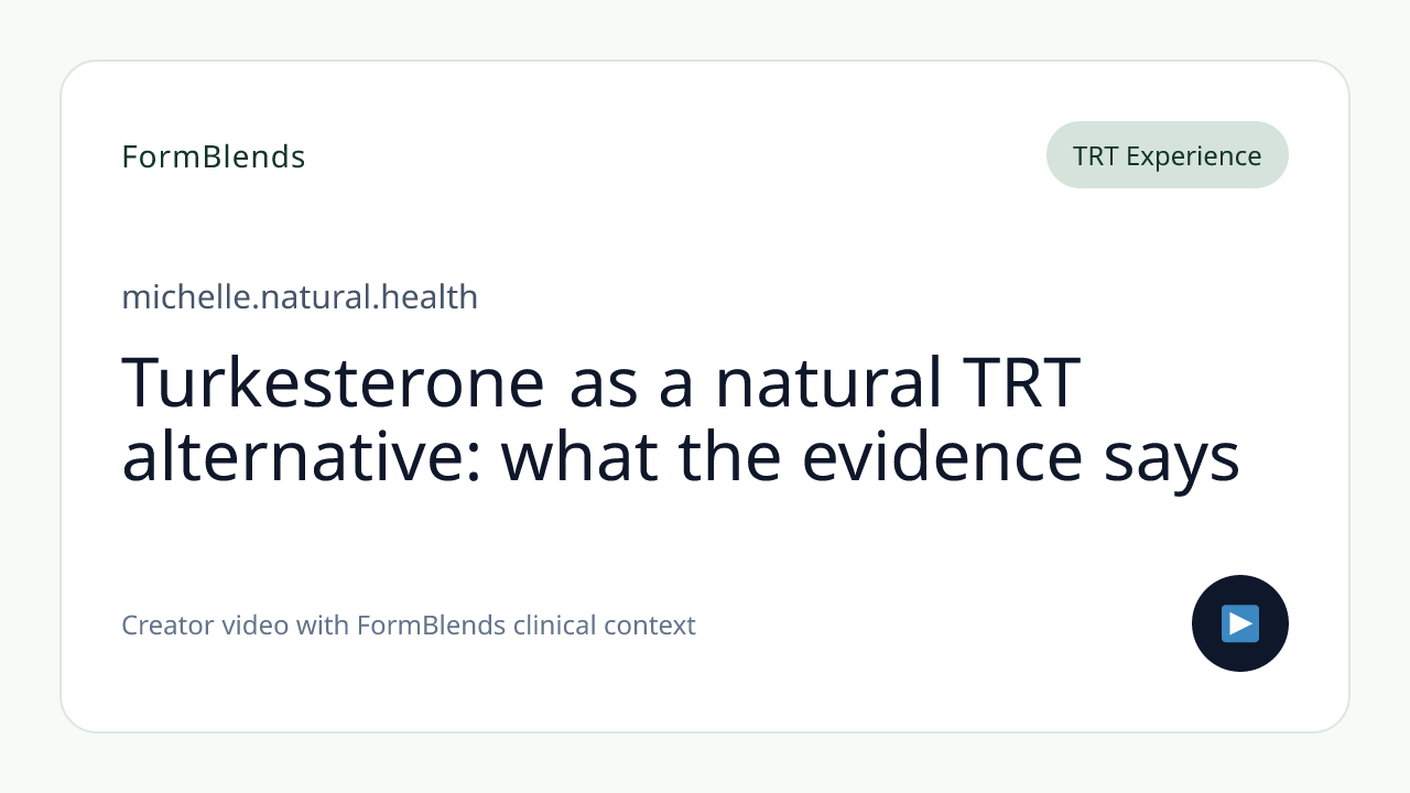 Turkesterone as a natural TRT alternative: what the evidence says