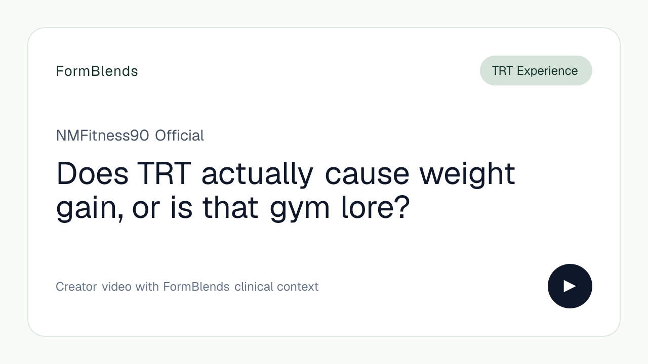 Does TRT actually cause weight gain, or is that gym lore?