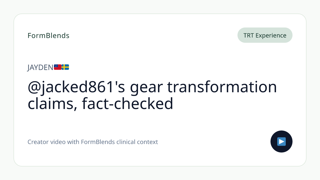 @jacked861's gear transformation claims, fact-checked