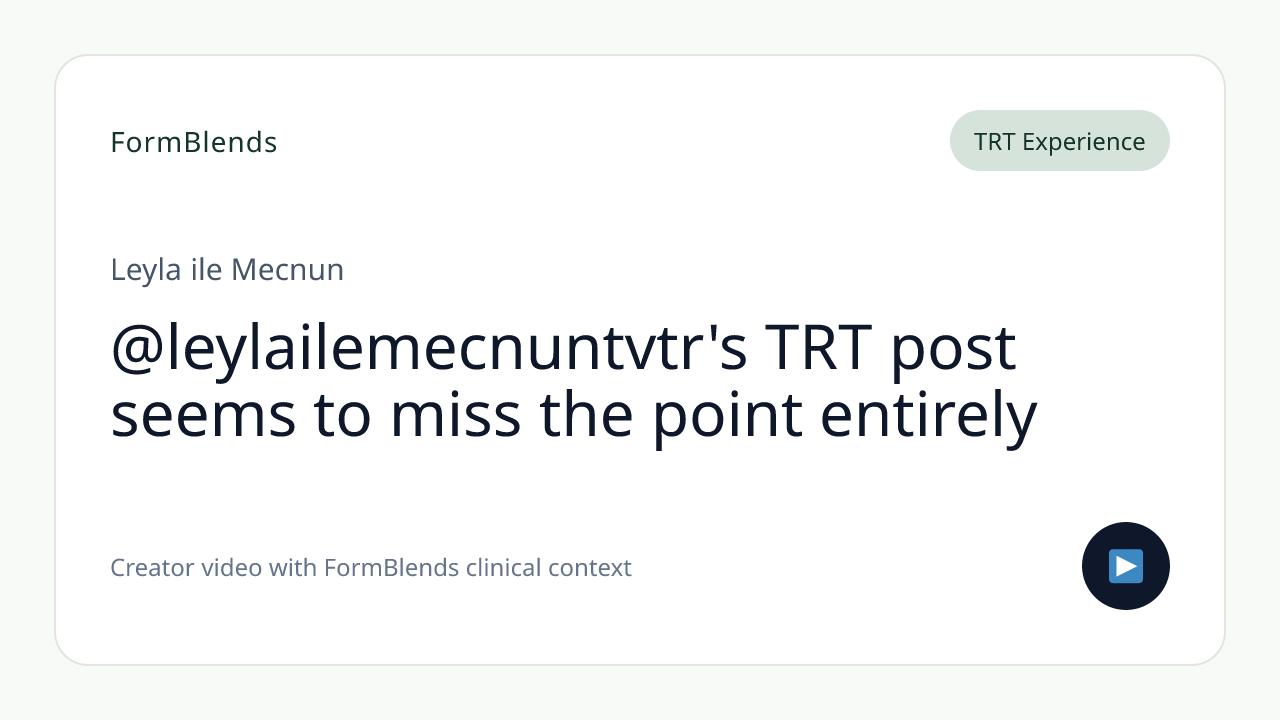 @leylailemecnuntvtr's TRT post seems to miss the point entirely