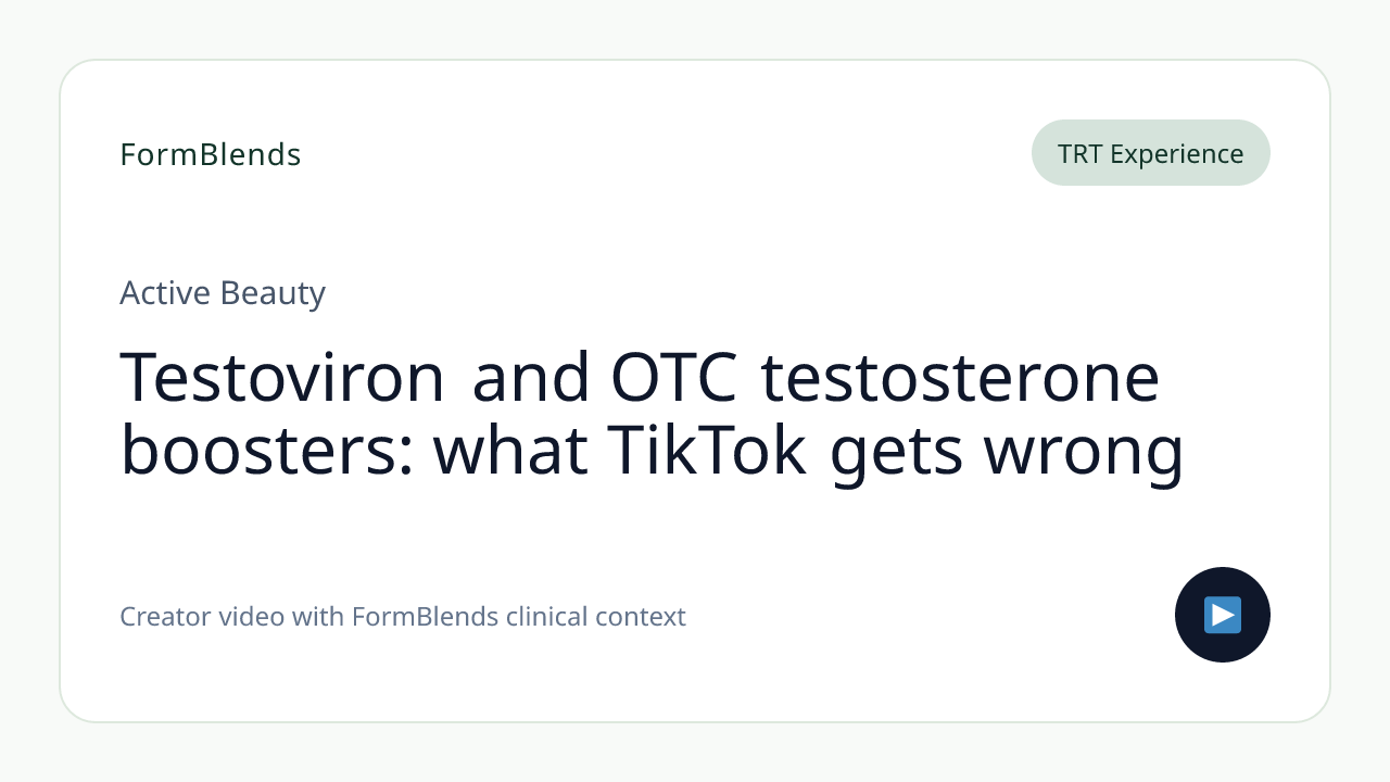 Testoviron and OTC testosterone boosters: what TikTok gets wrong