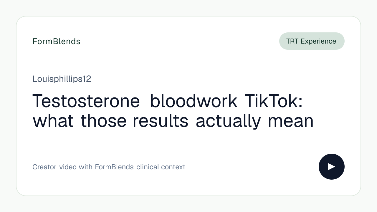 Testosterone bloodwork TikTok: what those results actually mean