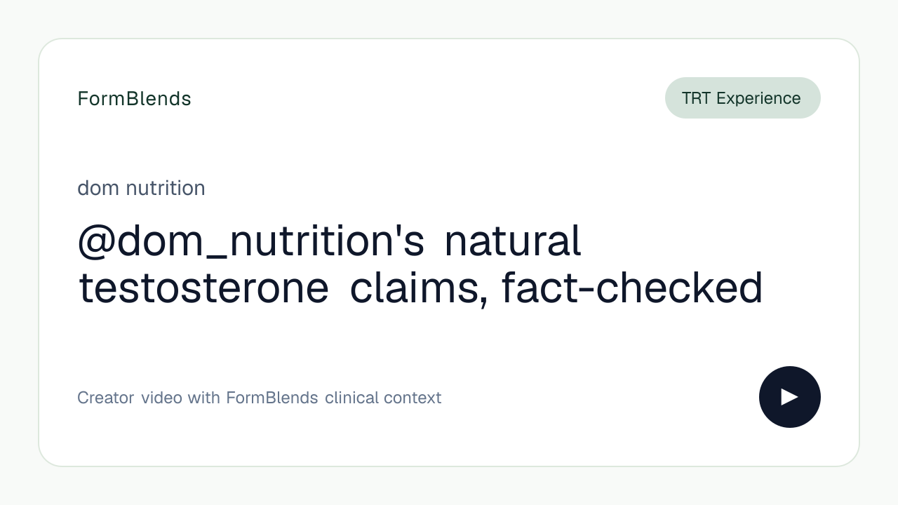 @dom_nutrition's natural testosterone claims, fact-checked