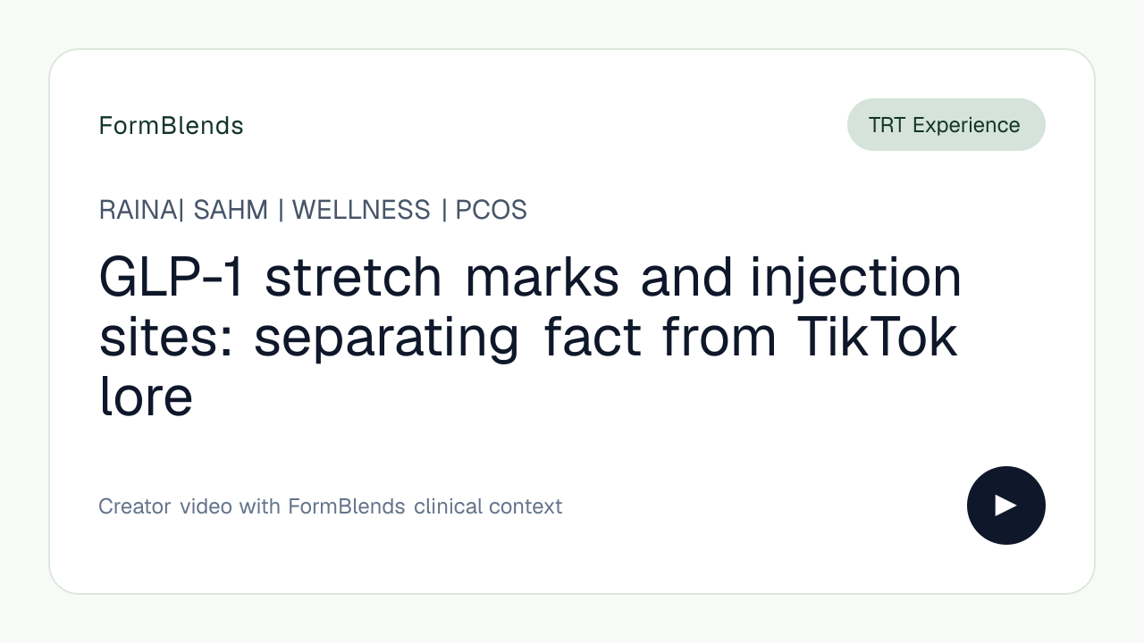 GLP-1 stretch marks and injection sites: separating fact from TikTok lore