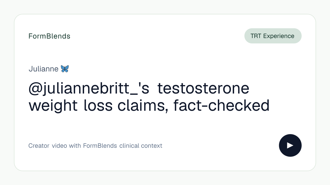 @juliannebritt_'s testosterone weight loss claims, fact-checked