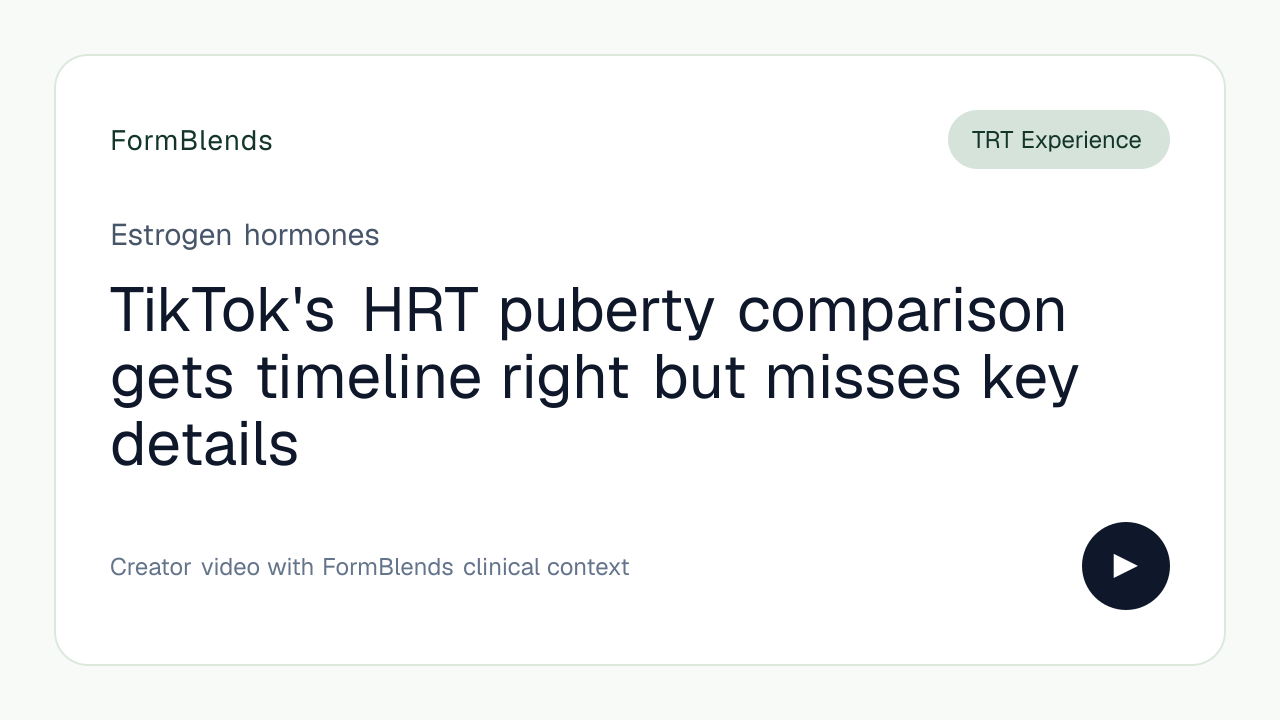 TikTok's HRT puberty comparison gets timeline right but misses key details