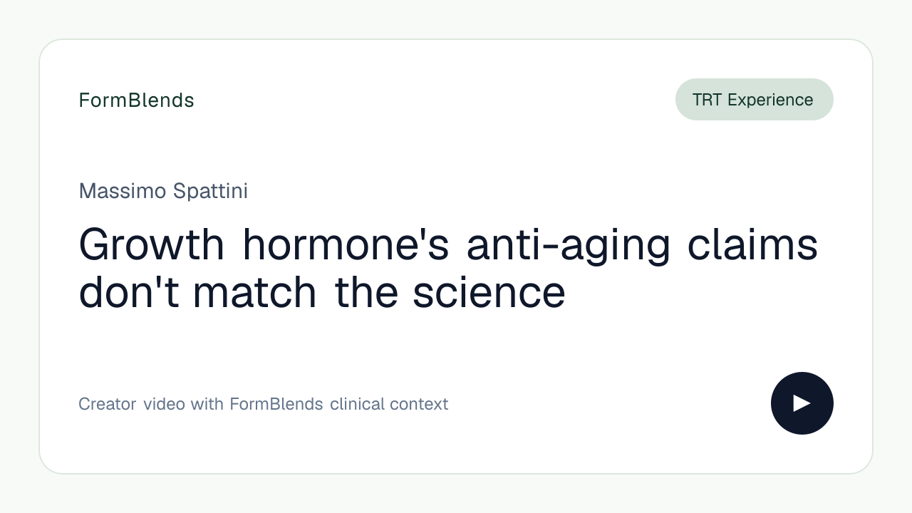 Growth hormone's anti-aging claims don't match the science