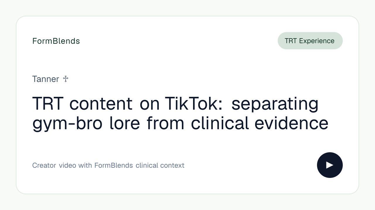 TRT content on TikTok: separating gym-bro lore from clinical evidence