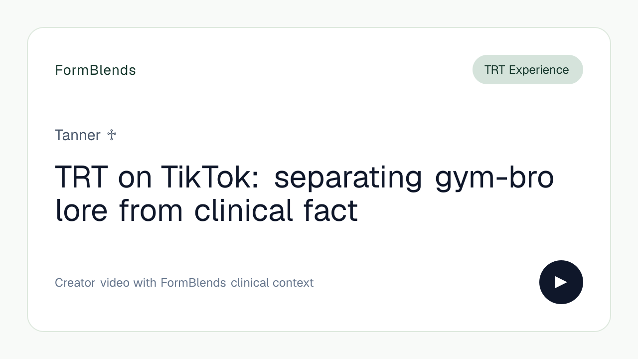 TRT on TikTok: separating gym-bro lore from clinical fact