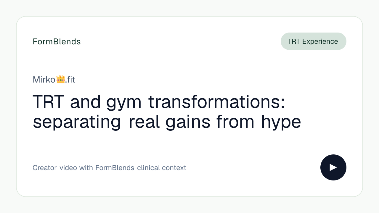 TRT and gym transformations: separating real gains from hype