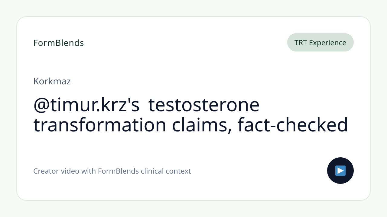 @timur.krz's testosterone transformation claims, fact-checked