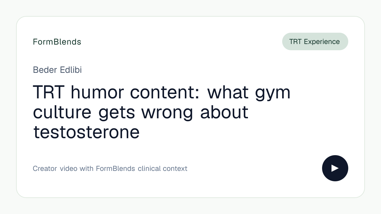 TRT humor content: what gym culture gets wrong about testosterone