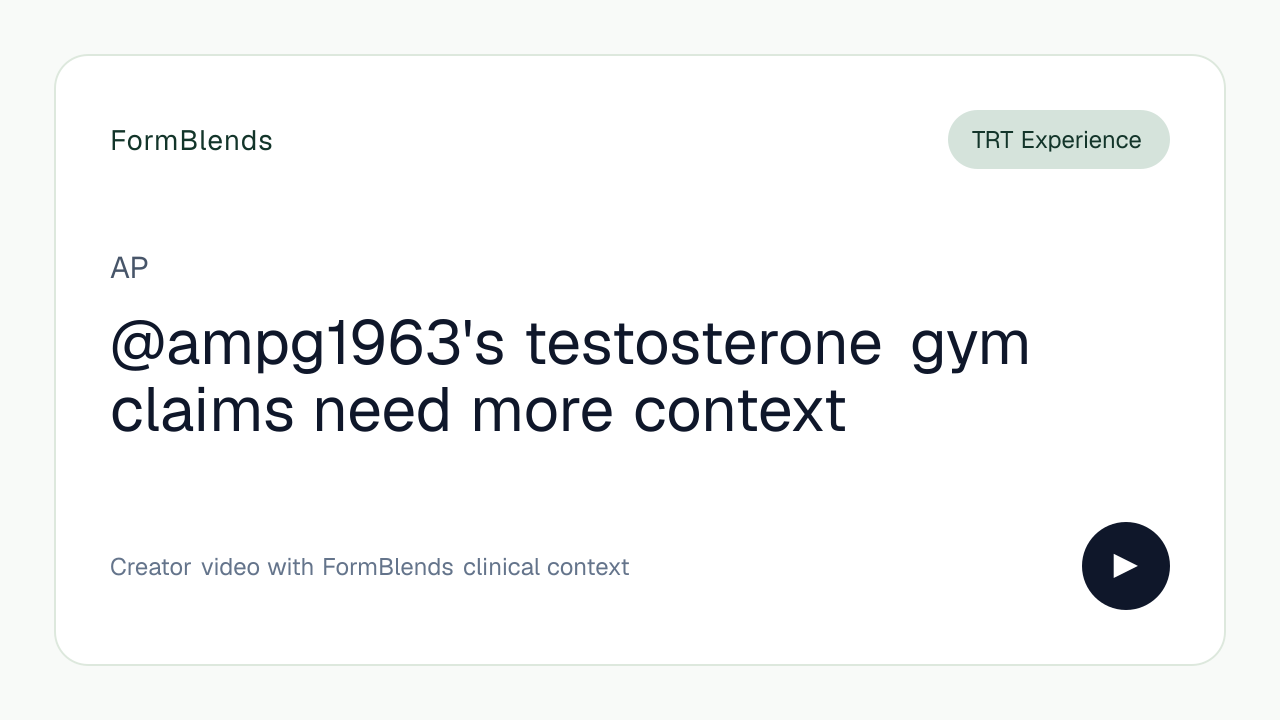 @ampg1963's testosterone gym claims need more context