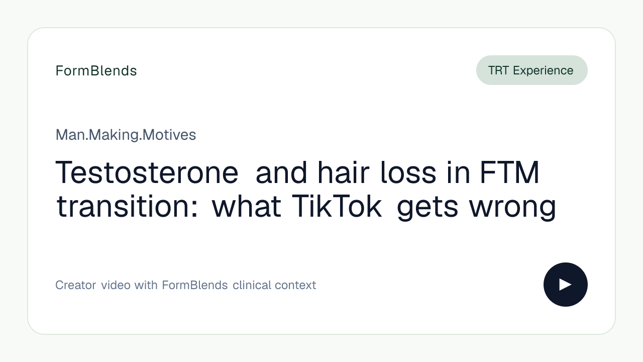 Testosterone and hair loss in FTM transition: what TikTok gets wrong