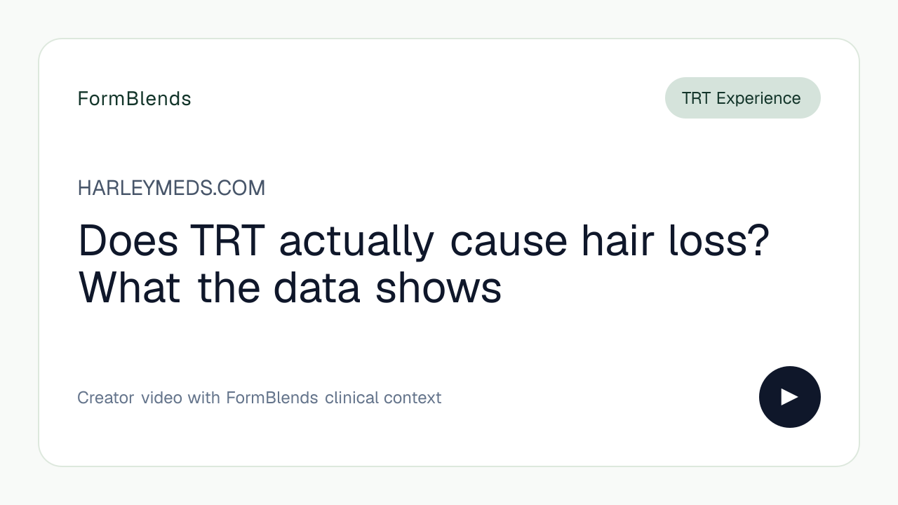 Does TRT actually cause hair loss? What the data shows