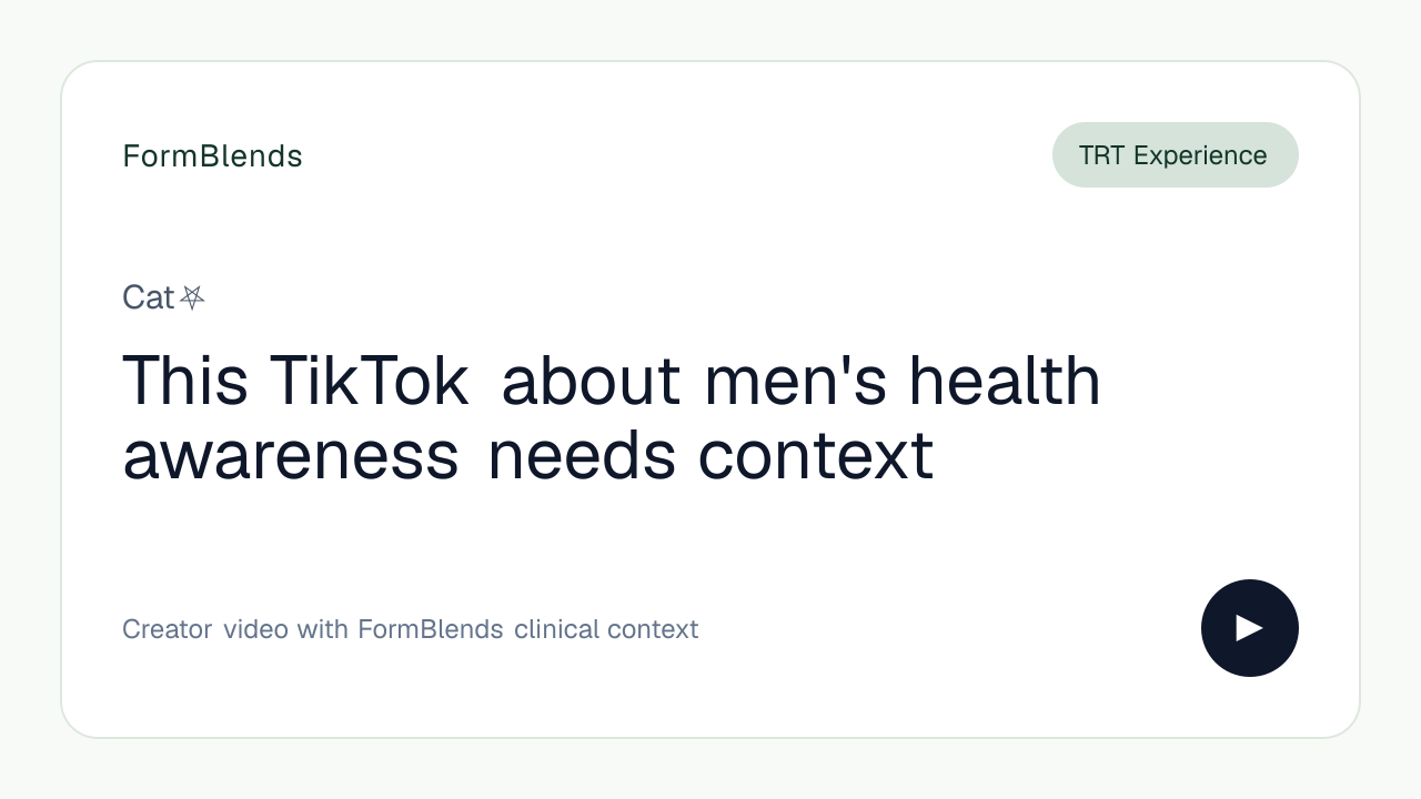 This TikTok about men's health awareness needs context