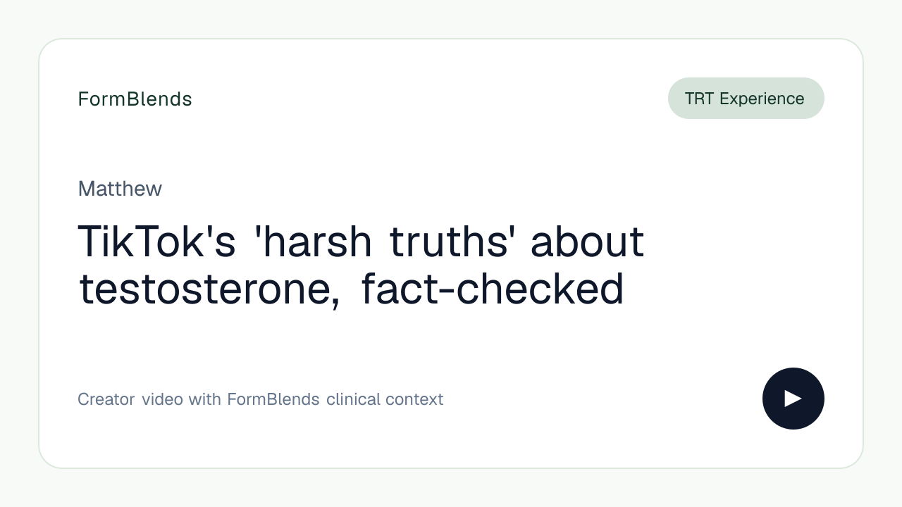 TikTok's 'harsh truths' about testosterone, fact-checked