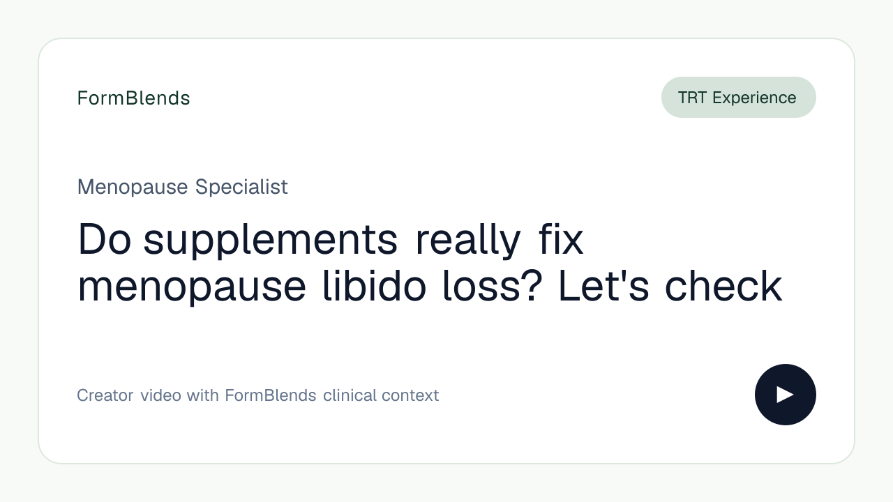 Do supplements really fix menopause libido loss? Let's check