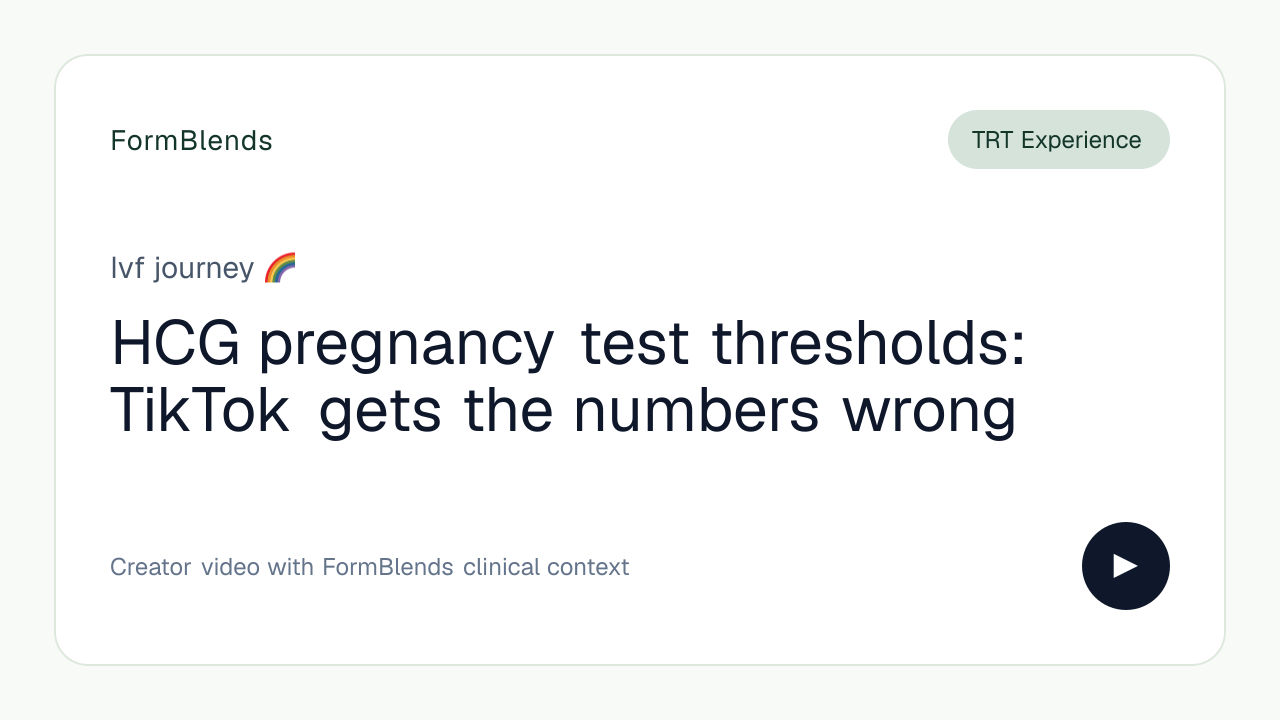 HCG pregnancy test thresholds: TikTok gets the numbers wrong