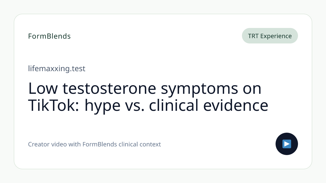 Low testosterone symptoms on TikTok: hype vs. clinical evidence