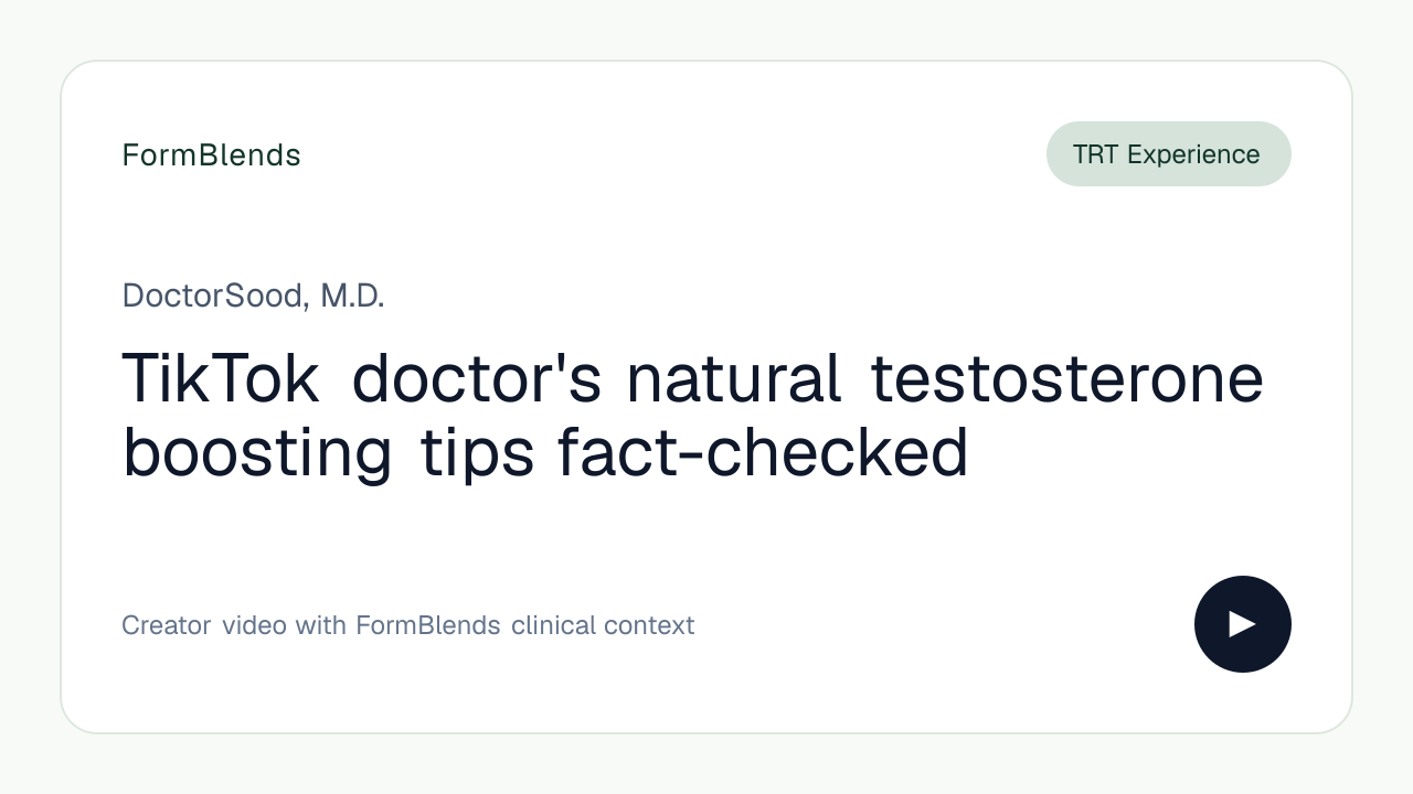 TikTok doctor's natural testosterone boosting tips fact-checked