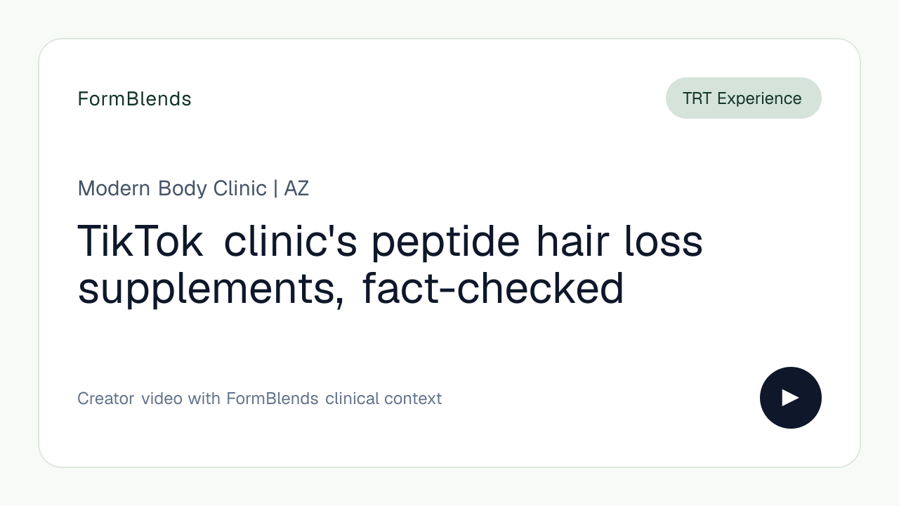TikTok clinic's peptide hair loss supplements, fact-checked