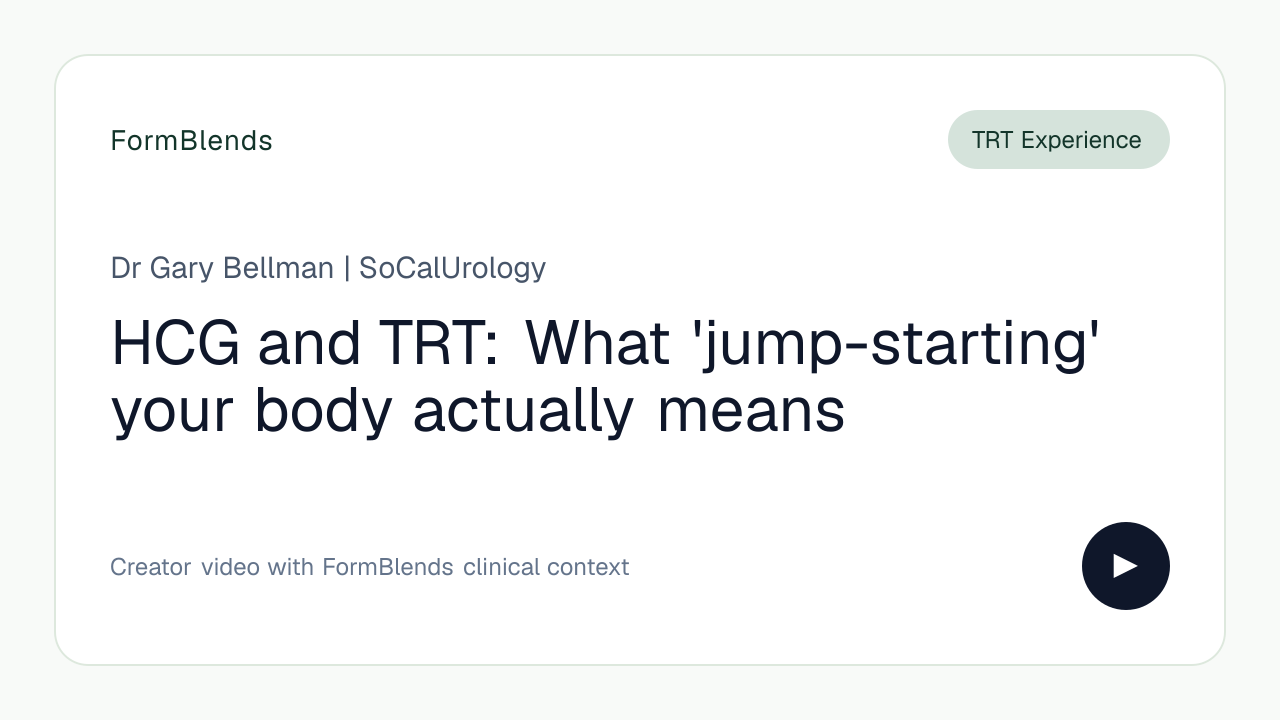 HCG and TRT: What 'jump-starting' your body actually means