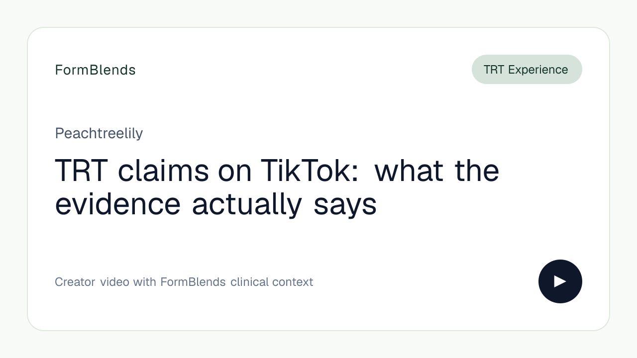 TRT claims on TikTok: what the evidence actually says